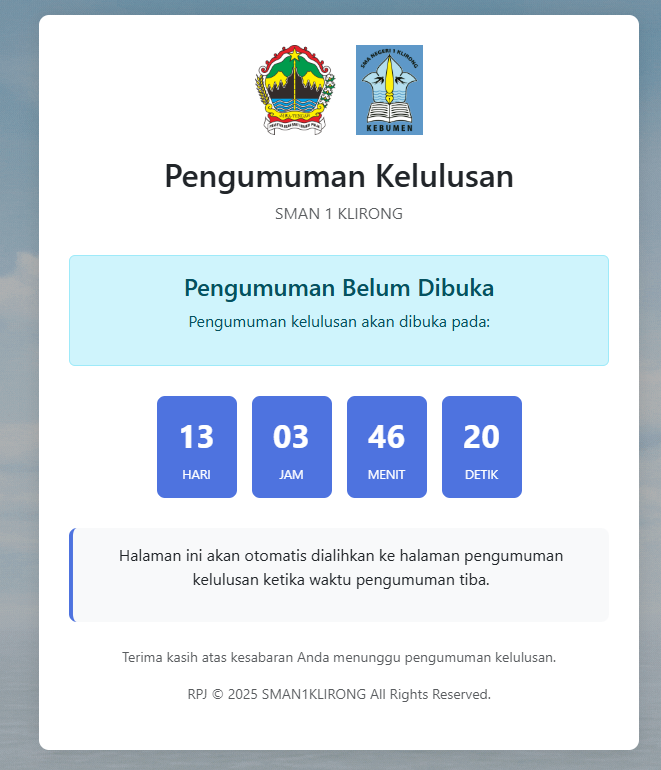 Pengumuman Kelulusan Kelas XII 2025